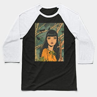 Forest Vintage Witch Baseball T-Shirt